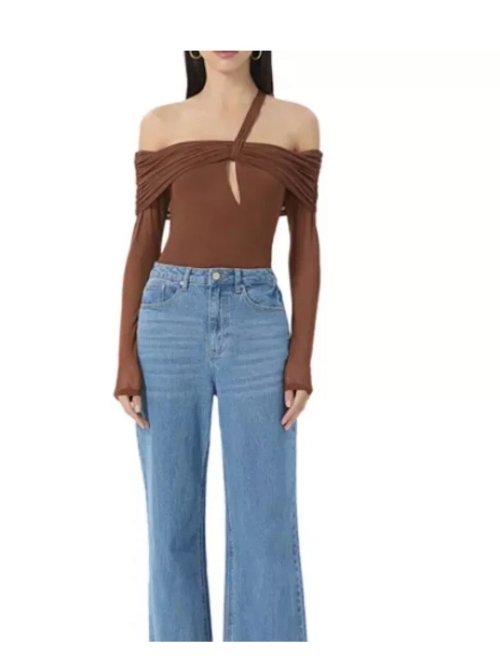 Off-Shoulder Long Sleeve One-Piece bodysuit